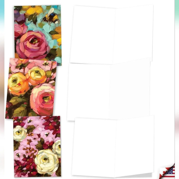The Best  Card Company 20 Blank Notecards Bulk Box Set- 4 x 5.12" with envelopes - Picture 4 of 7
